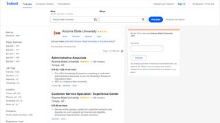 
                            7. Arizona State University Jobs, Employment | Indeed.com