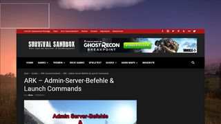 
                            7. ARK – Admin-Server-Befehle & Launch Commands - …