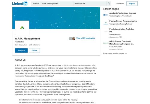 
                            6. A.R.K. Management | LinkedIn