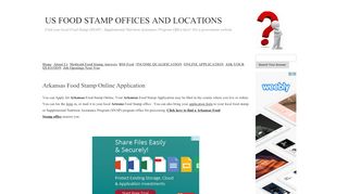 
                            3. Arkansas Food Stamp Online Application