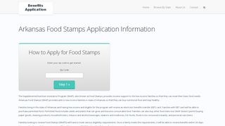 
                            7. Arkansas Food Stamps Application