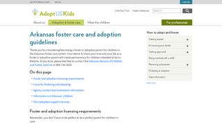 
                            2. Arkansas Foster Care and Adoption – AdoptUSKids