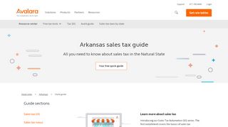 
                            5. Arkansas Sales Tax Guide - Avalara