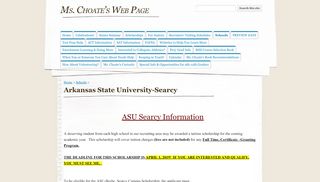 
                            6. Arkansas State University-Searcy - Ms. Choate's Web Page