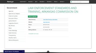 
                            2. Arkansas.gov Law Enforcement Standards and Training, Arkansas ...