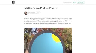 
                            9. ARKit CocoaPod — Portals - Max Fraser Cobb - Medium