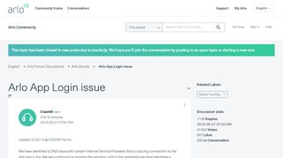 
                            4. Arlo App Login issue - Arlo Communities