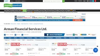 
                            1. Arman Financial Services Ltd. Stock Price, Share Price ...