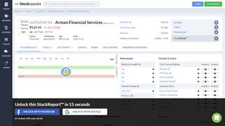 
                            7. ARMAN FINANCIAL SERVICES Share Price - Stockopedia