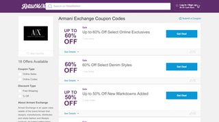 
                            7. Armani Exchange Promo Code: 19 Coupons, Free Shipping ...