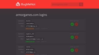 
                            6. armorgames.com passwords - BugMeNot