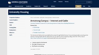 
                            6. Armstrong Campus - Internet and Cable | Housing | Georgia ...