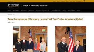 
                            8. Army Commissioning Ceremony Honors First Year Purdue Veterinary ...