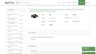 
                            8. Army Food Management Information System (AFMIS) Post ...