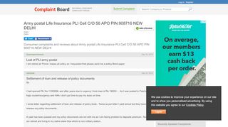 
                            9. Army postal Life Insurance PLI Cell C/O 56 APO PIN 908716 NEW ...