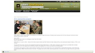 
                            6. Army sponsorship program - Army OneSource