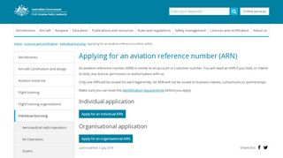 
                            9. ARN Applications | Civil Aviation Safety Authority