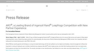 
                            7. ARO® Leapfrogs Competition with New Partner Experience - Impartner