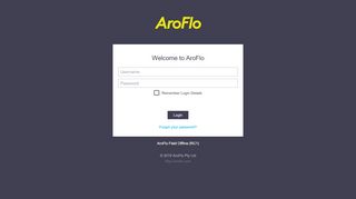 Aroflo Office - Portals Log In