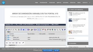 
                            8. Array de dimensión variable en TIA Portal V15 » tecnoplc