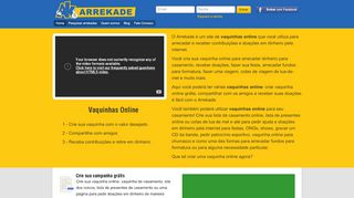 
                            2. Arrekade: Vaquinhas Online | Vaquinhas | Financiamento ...