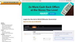
                            8. Arris DG1670 Login Router Screenshot - PortForward.com