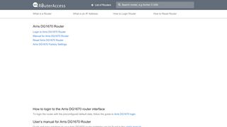 
                            9. Arris DG1670 Router - Login, IP address, Username and ...
