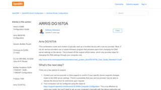 
                            6. ARRIS DG1670A – OpenDNS