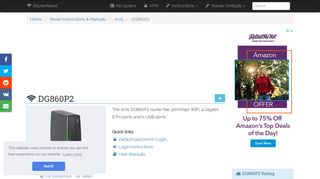 
                            4. Arris DG860P2 Default Password & Login, Manuals and Reset ...
