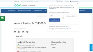 
                            1. Arris / Motorola TM602G - Cox Communications