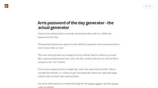 
                            11. Arris password of the day generator - the actual generator ...