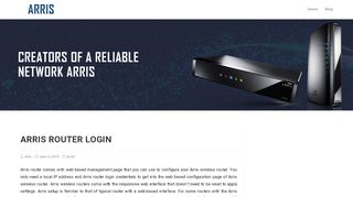 
                            9. Arris Router Login | Arris Router Setup | Arris Login