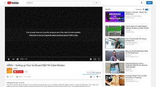
                            7. ARRIS – Setting up Your Surfboard SB6190 Cable Modem