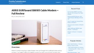 
                            8. ARRIS SURFboard SB6183 Modem Reviewed: Time …