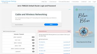 
                            3. Arris TM822G Default Router Login and Password - Clean CSS