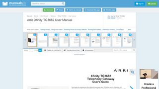 
                            11. ARRIS XFINITY TG1682 USER MANUAL Pdf …