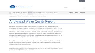 
                            6. Arrowhead Water Quality Report | Nestle Waters North America