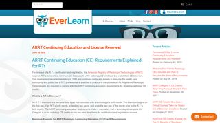 
                            4. ARRT Continuing Education and License Renewal – EverLearn