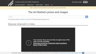 
                            6. Art market, auction sales and artist’s prices and …