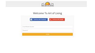 
                            1. Art of Living - Login