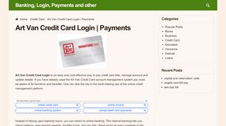 
                            3. Art Van Credit Card Login | Payments - Banking, …