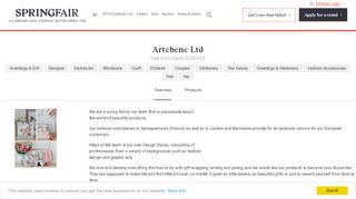 
                            8. Artebene Ltd - Spring Fair 2020 - The UK's No.1 Gift ...