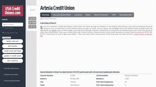 
                            5. Artesia Credit Union - USACreditUnions.com