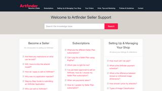 
                            2. Artfinder Seller Support