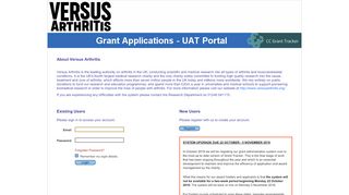 
                            2. Arthritis Research UK - Online Grant Applications