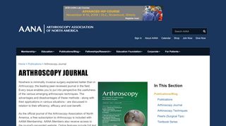 
                            6. Arthroscopy Journal - aana.org