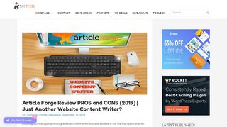 
                            6. Article Forge Review | Just Another Website Content Writer?