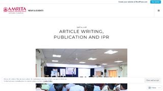 
                            9. Article Writing, Publication and IPR – Amrita Vishwa Vidyapeetham ...