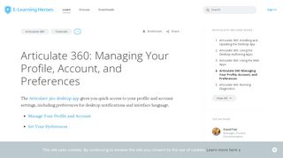 
                            7. Articulate 360 Profile, Account, Preferences - E-Learning Heroes