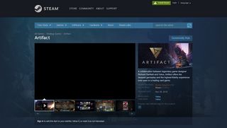 
                            1. Artifact on Steam - store.steampowered.com